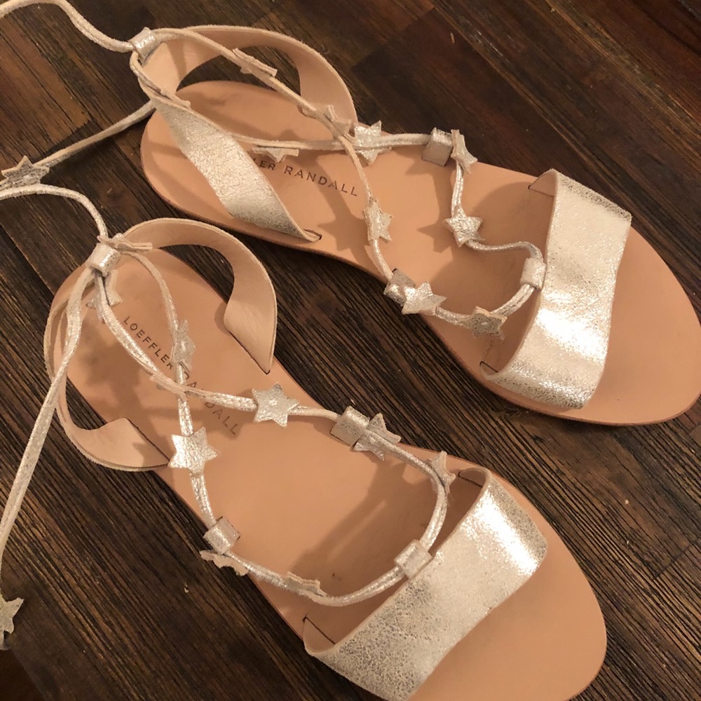 Loeffler Randall -Starla Leather Ankle Tie Sandals